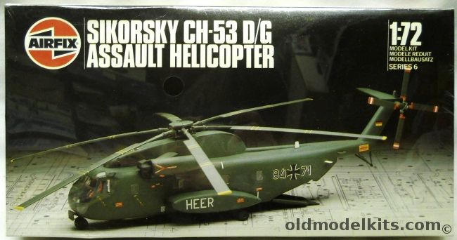 Airfix 1/72 Sikorsky CH-53G / CH-53D (S-65) Sea Stallion -  Hflg. Trsp. Regt 15 German Army Rhein or US Marines HMM-263 USS Guam, 9 06004 plastic model kit